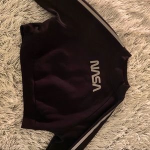 Reflective NASA crop sweater